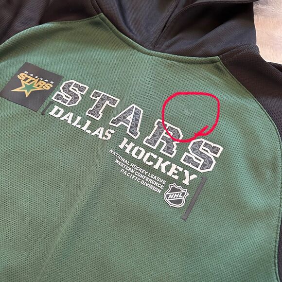 Kids Reebok Dallas Stars NHL Hoodie Size 10-12 - Picture 4 of 6